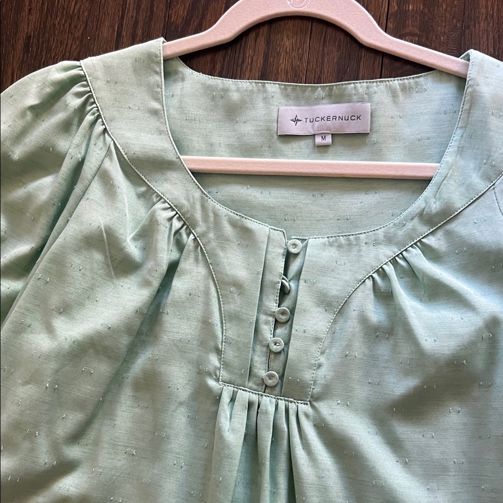 Tuckernuck Mint Button-Front Top - image 3